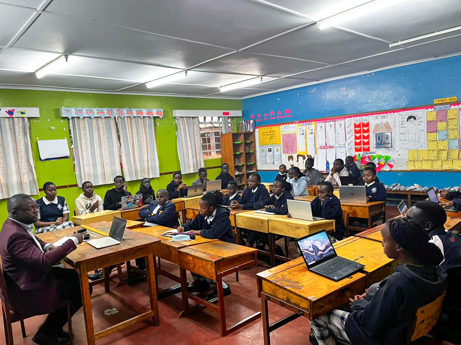 Igniting young minds through web development and digital creativity training at Sun and Shield Primary and Juniour School